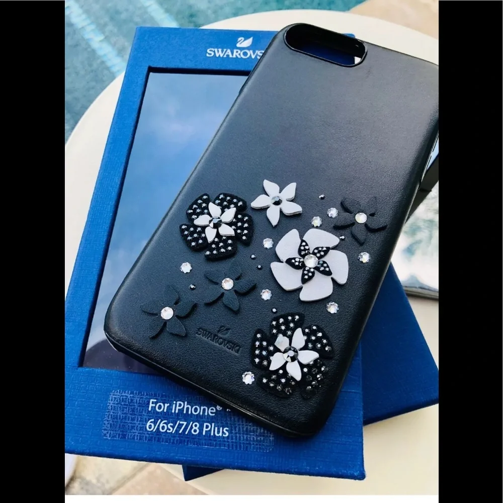 SWAROVSKI MAZY SMARTPHONE CASE W/ INTEGRATED BUMPER, IPHONE 6,7,8, BLACK 5427019